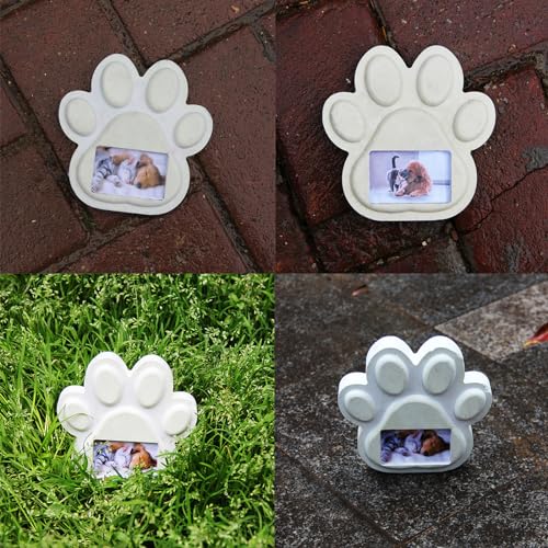 Flexible Pet Pawprint Frame Mold Unique Dog Paw Photo Frame Epoxy Resin Mold Ornaments Dog Paw Frame Silicone Mold