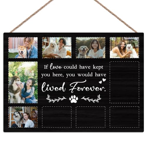 Pet Memorial Photo Board, Collage Hanging Display Picture Board - color: Pet Memorial