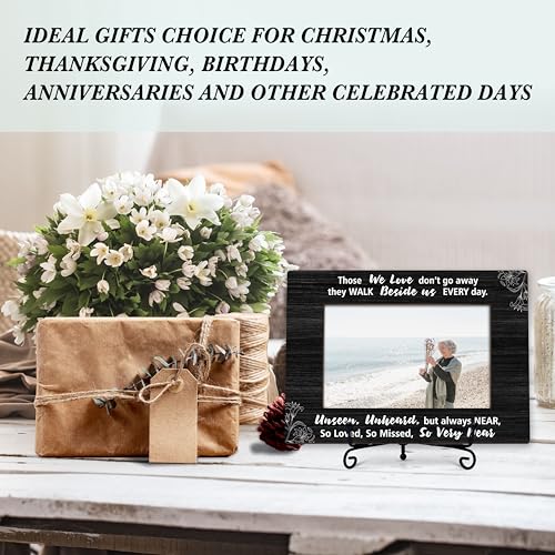Sympathy Photo Frame Gifts, In Memory of Loved One Remembrance Frames, Those We Love Don't Go Away Wooden Picture Frame With Stand, Bereavement Gifts For Loss Of Family Friends -11