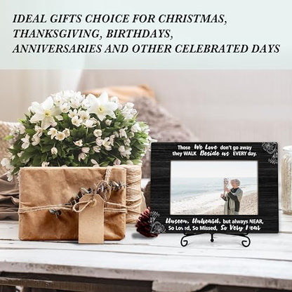 Sympathy Photo Frame Gifts, In Memory of Loved One Remembrance Frames, Those We Love Don't Go Away Wooden Picture Frame With Stand, Bereavement Gifts For Loss Of Family Friends -11