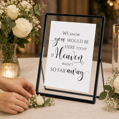 Calculs Wedding Memorial Sign, Black 8x10 Floating Picture Frame - color: Metal Black-10x8in