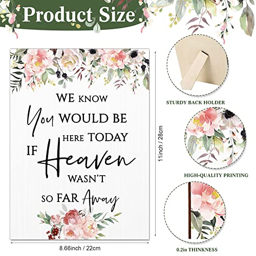 Yulejo Floral Memorial Wedding Sign Heaven Wasn't So Far Away for Wedding