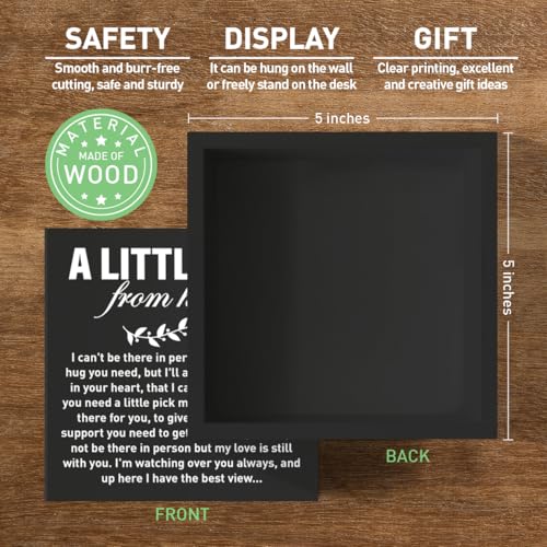 Memorial Sympathy Gifts for Loss of Loved One, Sympathy Gifts for Mom Dad Loss of Infant Baby Child Son Daughter Remembrance Bereavement Condolence Gifts Wooden Sign, A Letter Hug From Heaven (black) - color: Black-A