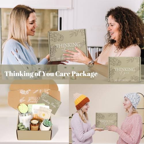 Thinking of You Care Package for Women - Get Well Soon GBasket for Sick Friend After Surgery Gifts Feel Better Gifts for Women, Sympathy Gift Baskets Sending Hugs, Self-Care Spa Gifts - style: Style 1