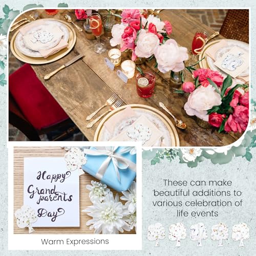 Dunzoom 50 Pcs Plantable Seed Paper Tags Wildflower,Tree Shape - style: Tree Shape
