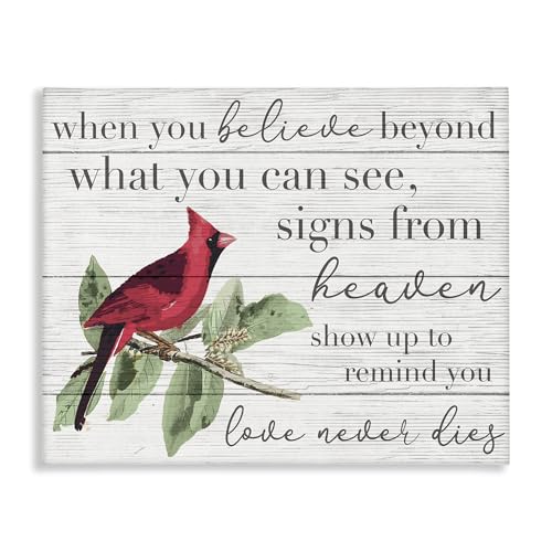 Inspirational Cardinal Faith, 16 x 20 Inch Canvas Wall Art | Stupell Industries · By Lil' Rue · Ready to hang · Rustic faith decor · Made in USA