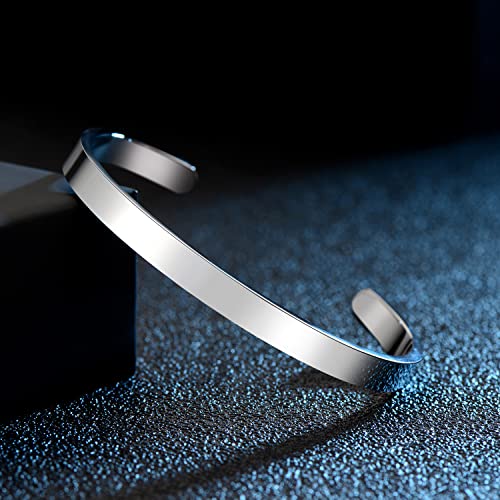 TONY & SANDY Inspirational Bracelets for Women Teen Girls Personalized Gifts for Daughter Granddaughter Mom Sister Friends Stainless Steel Engraved Cuff Birthday Easter Christmas - style: A - Friends Gifts - I'd shank a b for you right in the kidney
