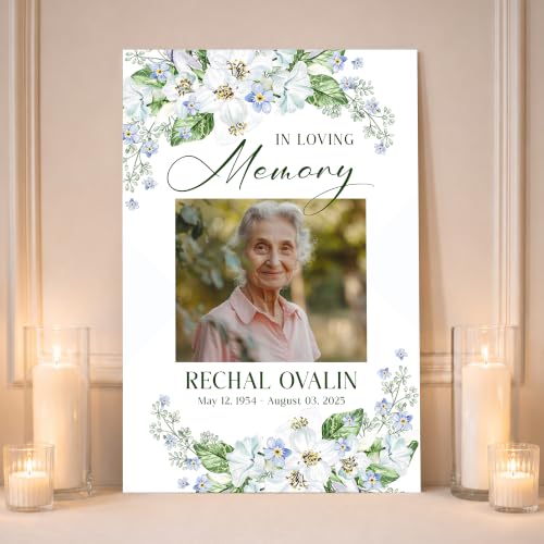 Funeral & Memorial Welcome Signs - Celebration of Life Poster, Custom Design - color: #Version 21