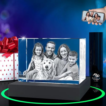 ArtPix 3D Premium Crystal Photo, Personalized Gifts for Women, Wife, Mom, Her, Him, Men, Great Customized Gift With Your Own Photo - Anniversary, Wedding, Birthday - color: Landscape, size: XXXL Premium