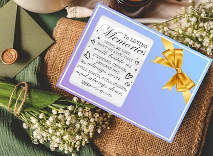 Memorial Picture Frame - In Loving Memory Wood Photo Frame, Sympathy & Bereavement Gifts for Loss of Mom, Dad & Grandparents - Funeral Remembrance Gift - style: Memorial 02