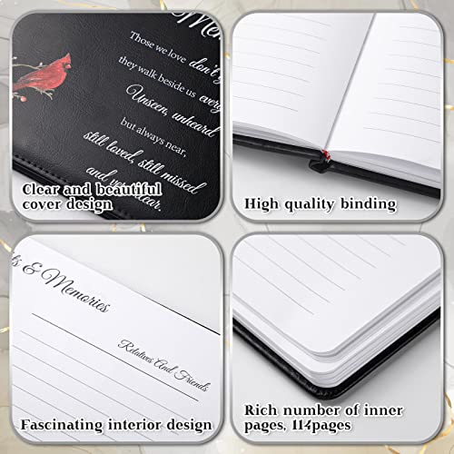 Yingzhao Memorial Funeral Guest Book with Pen 144 Pages Cardinal Funeral Guest Sign in Book for Memorial Service Celebration of Life Party Supplies in Loving Memory(Those We Love) - style: Those We Love