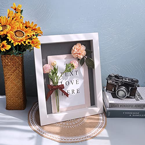 Frametory 11x14 Shadow Box Frame Display Case, 2-inch Depth (White) - color: White, size: 11x14(1 Set)