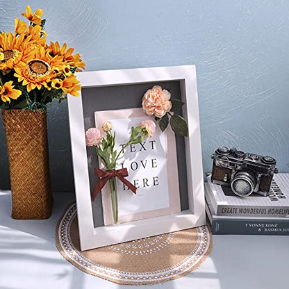 Frametory 11x14 Shadow Box Frame Display Case, 2-inch Depth (White) - color: White, size: 11x14(1 Set)