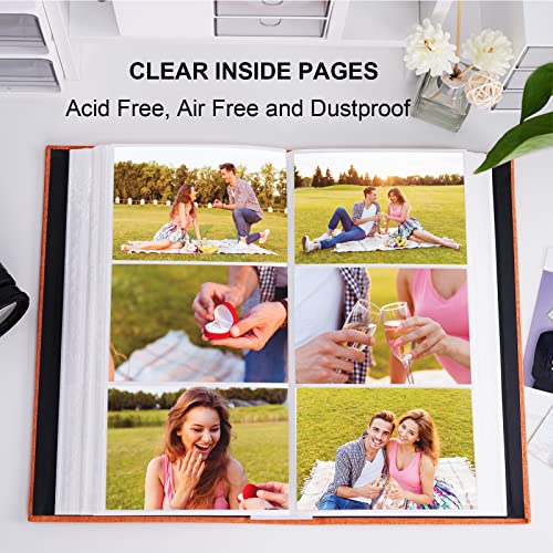 Vienrose 4x6 Photo Album,420 Pockets,Linen Cover with Window,Grass Green | Linen Hardcover, Slip In Photo Book, Family Memory Album, Travel Keepsake - color: Grassgreen, size: 420 Pocket