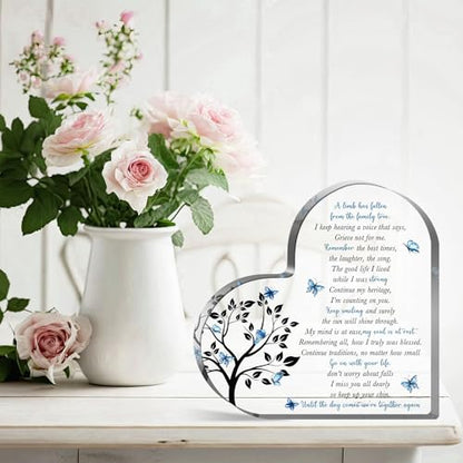 Condolence Gifts, Sympathy Gifts, Remembrance Gift, Memorial Heart Shaped Acrylic Decor Sign, Grieving Gift with Sympathy, Memorial Bereavement Sympathy Gifts for Loss of Loved One - style: 012