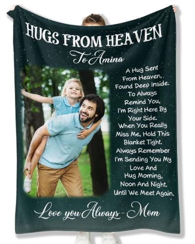 Personalized Memorial Blanket for Loss of Loved Dad Mom Husband Wife - color: Memorial Blanket 01