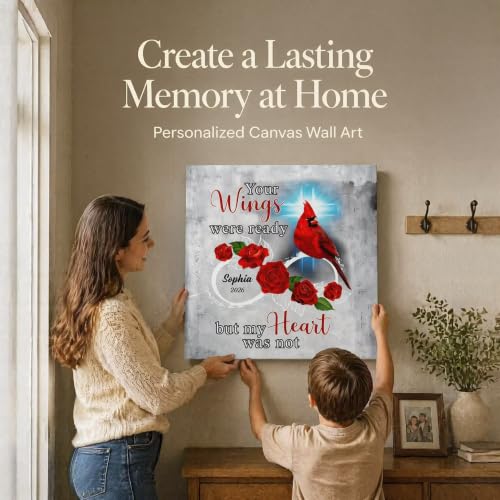 KiKiLuna Personalized Memorial Canvas Wall Art - color: Design 3