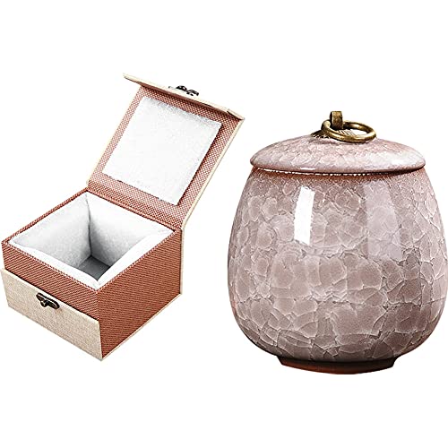 Small Keepsake Urn for Human Ashes with Velvet Box Pet Keepsake Urn Small Cremation Urns Mini Funeral Urn Decorative Urns for Home Decor Fits a Small Amount of Cremated Remains White - color: Khaki