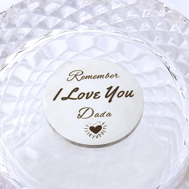 YALLNASL Grandma Aunt Mom Mothers Day Gift for Women Wife Grandpa Uncle Dad Fathers Day Presents for Men Husband Pocket Token - color: Love U Dada