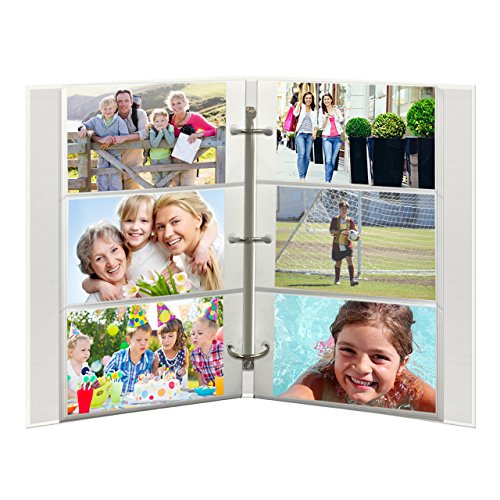 3-Ring Photo Album 300 Pockets Hold 4x6 Photos, White - color: White, size: 300 Pockets 4"x6"