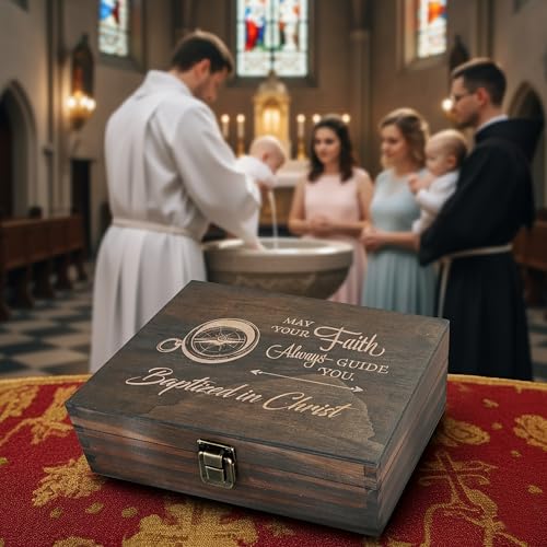 Baptism Memory Box, Engraved Christening Gift for Boys & Girls, Medium - size: Medium, style: Baptism