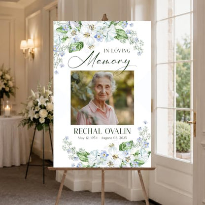 Funeral & Memorial Welcome Signs - Celebration of Life Poster, Custom Design - color: #Version 21