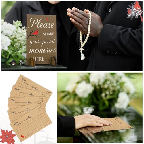 Gilprop 112 Pcs Share a Memory Cards for Celebration of Life - style: Cardinal