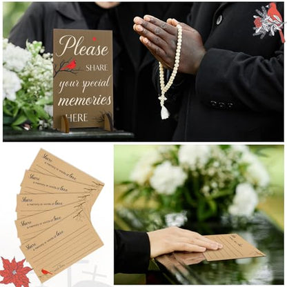 Gilprop 112 Pcs Share a Memory Cards for Celebration of Life - style: Cardinal