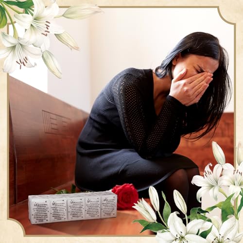 Sinmoe 30 Pack Funeral Tissues Packs for Guests Memorial Keepsakes Facial Pocket Tissues Bulk Favors Inspirational Poem 3 Ply Mini Travel Size Tissue Packs for Guests Relatives Family (Memorial) - style: Memorial