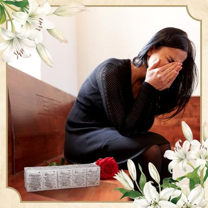 Sinmoe 30 Pack Funeral Tissues Packs for Guests Memorial Keepsakes Facial Pocket Tissues Bulk Favors Inspirational Poem 3 Ply Mini Travel Size Tissue Packs for Guests Relatives Family (Memorial) - style: Memorial