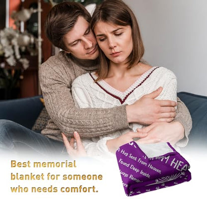 Memorial Gifts, Sympathy Gifts for Loss of Loved One, Blanket 60" x 50" - color: Purple