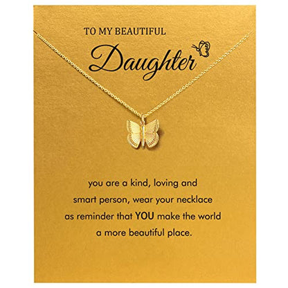 Baydurcan Friendship Anchor Butterfly Good Luck Elephant Necklace for Women - style: Butterfly-daughter