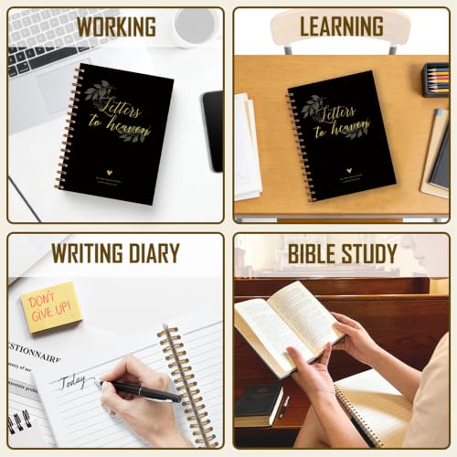 Memorial Gifts Journal for Women Men 5.5x8.5in(Black) - color: Black