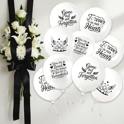 36 PCS Peace Funeral Memorial Balloons Remembrance Balloons Release in Sky | Celebration of Life Favors White Pigeon Balloon Ceremonies Anniversary Wedding Party Decoration Supplies in Heaven for Death