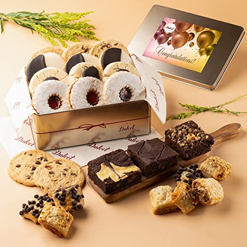 Congratulations Gifts For Women Congratulations Food Gift Baskets for Women, Men, Mom, Dad, Son, Daughter, Siblings, Friends & CoWorkers Gourmet Food Gifts By Dulcet Gift Baskets - style: Congratulations