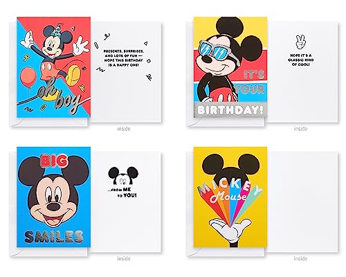 American Greetings Deluxe Disney All-Occasion Card Bundle With Envelopes, Mickey Mouse (32-Count) - color: 32 Count Mickey Mouse