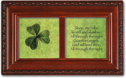 Guardian Angel Petite Woodgrain Music Box Plays "Irish Lullaby"