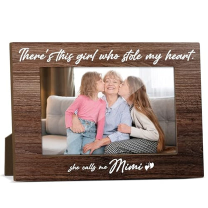 Grandmother Gifts Wooden Photo Display Picture Frames for Desk Grandchildren Pictures Frame Grandma Photo Frame for New Baby New Grandma Gifts First Time Pictures Gift Picture Frames 4x6 - Jk0259 - color: XK18