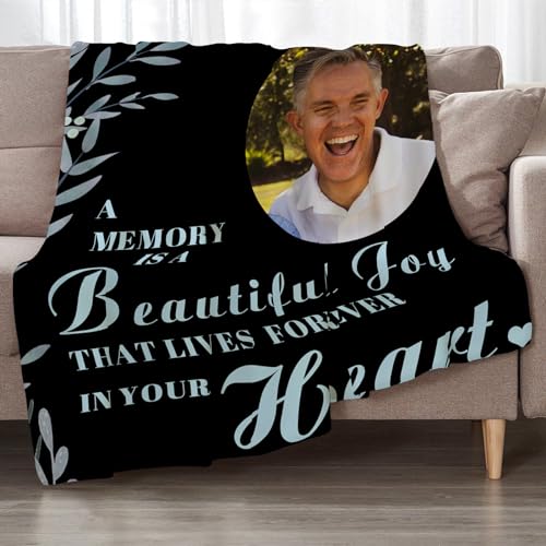 Custom Memorial Blanket with Photo, Loss of Sympathy Gifts for Loved One - color: Style-06