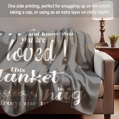 Get Well Soon Gifts, Inspirational Gifts for Her Him, Cancer Care Gifts for Women or Men, Encouragement Healing/After Surgery/Thinking of You Gifts, Hug Blanket 60"x50"(Grey)… - color: Grey