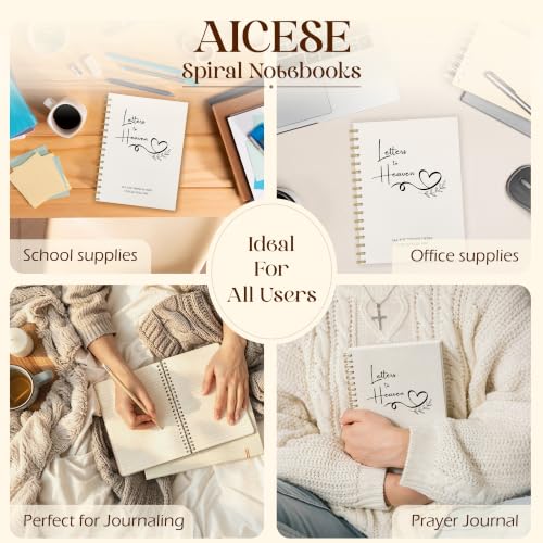 Letters to Heaven Grief Journal Gifts for Women Men 5.5x8.3in | Sympathy Journal Gifts for Loss of Loved One, Condolence Bereavement Grieving Gift Spiral Hardcover Notebook