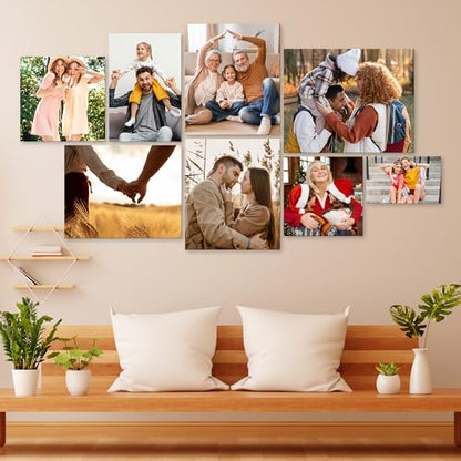 Ship Next Day Custom Canvas Prints with Your Photos (Framed 8x10) Personalized Picture Gifts Photo Prints Canvas Personalized Wall Art Ideal for Home Decor - size: 8"L x 10"W