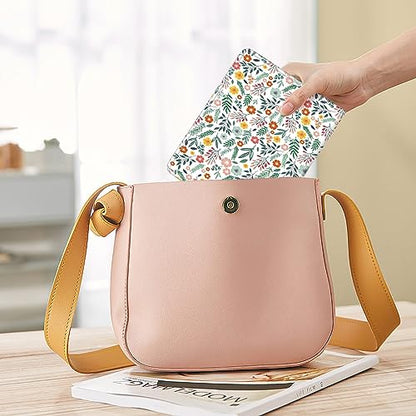 Fintie Photo Album 5x7 Photos, 52 Pockets Small Capacity Wallet Albums Book | Vegan Leather Cover, 5X7 Picture Keepsakes, Family/Wedding/Travel Memory Book, For Boys Girls Art Work, Spring Bloom - color: Spring Bloom