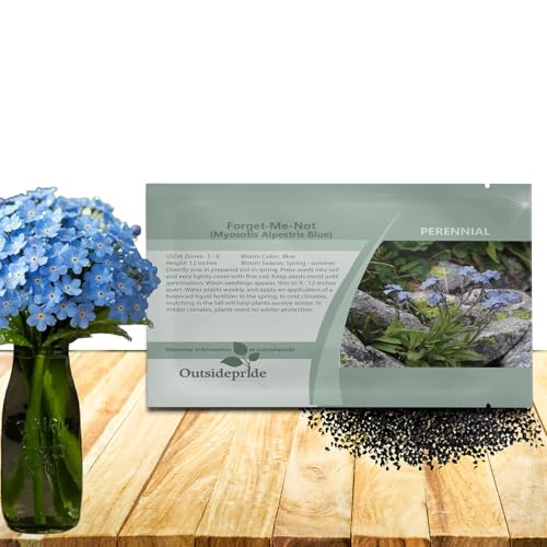 Outsidepride Blue Forget Me Not Seeds - 5000 Pcs Low Growing, Self-Sowing Perennial Flower Seeds for Planting Dense Blue Blooms & Upright Growth Habit for Meadows, Pollinator & Cottage Gardens - size: 5000 Seeds