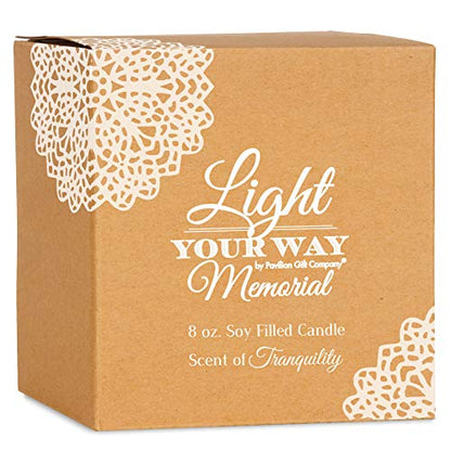 Pavilion Gift Company - Winds of Heaven 8 oz Bereavement Candle, Memorial Gifts for Loss of Mother Father Friend Loved One, Remembrance, Condolences, Sympathy, 1 Count, Cream - style: In Memory, Winds Whisper
