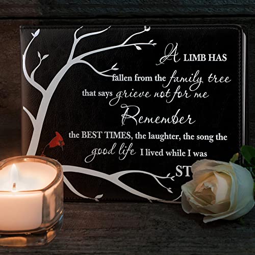 Yingzhao Funeral Guest Book for Memorial Service in Loving Memory Guest Book with Pen 144 Pages Cardinal Celebration of Life Party Supplies Funeral Sign in Books for Guests - style: A Limb