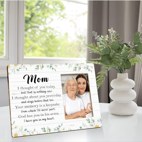 JANLAN Memorial Gifts for Loss of Mom,Mother Memorial Picture Frame,Bereavement Sympathy Gifts for Loss of Mom,Mommy God Has You in His Arms I Have You in My Heart Photo Frame - style: Loss of Mom-4
