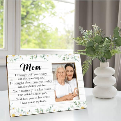 JANLAN Memorial Gifts for Loss of Mom,Mother Memorial Picture Frame,Bereavement Sympathy Gifts for Loss of Mom,Mommy God Has You in His Arms I Have You in My Heart Photo Frame - style: Loss of Mom-4