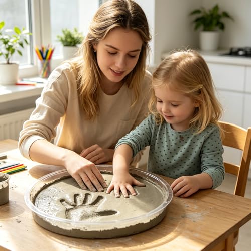 Stepping Stone kit Garden Stone Handprint kit Contains 2kg of Concrete Stepping Stones Outdoor Handprint Stepping Stone Family and pet Memorial Stones 6in/8in/10in/12in