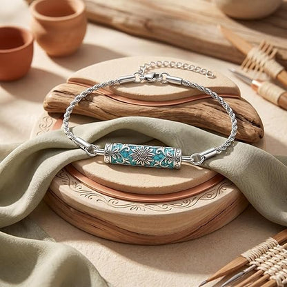 Urn Bracelet for Ashes Tree of Life/Turquoise/Sunflower Cremation Bracelet for Women